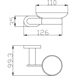 Мыльница Rav Slezak Yukon YUA0300CMATZ Черный матовый Золото